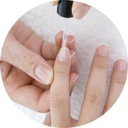 apply nail polish to cure nail fungus